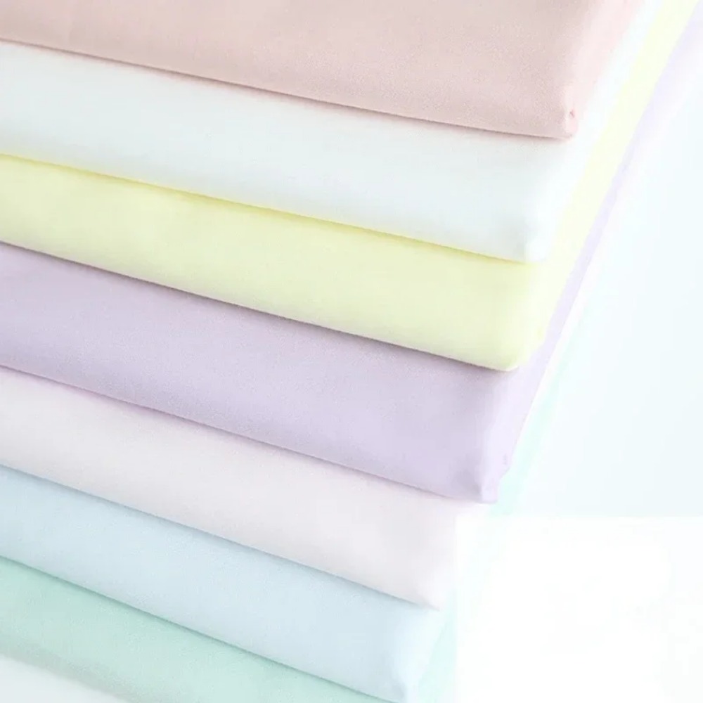 Quilt Cotton Summer - Cotton Twill Satin Fabric Solid Color