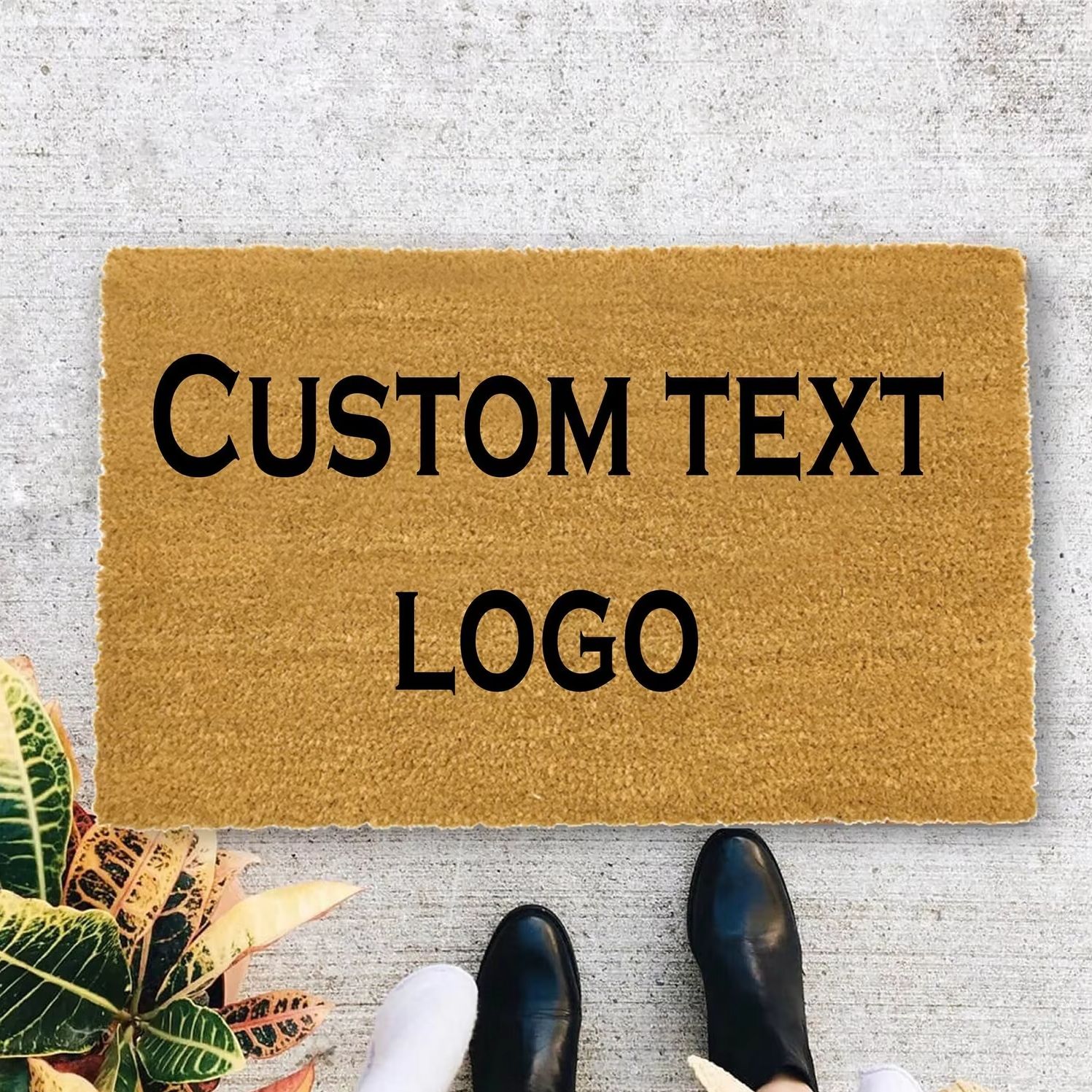 Home Textiles Company - Custom Text Logo Doormat Fashion Design