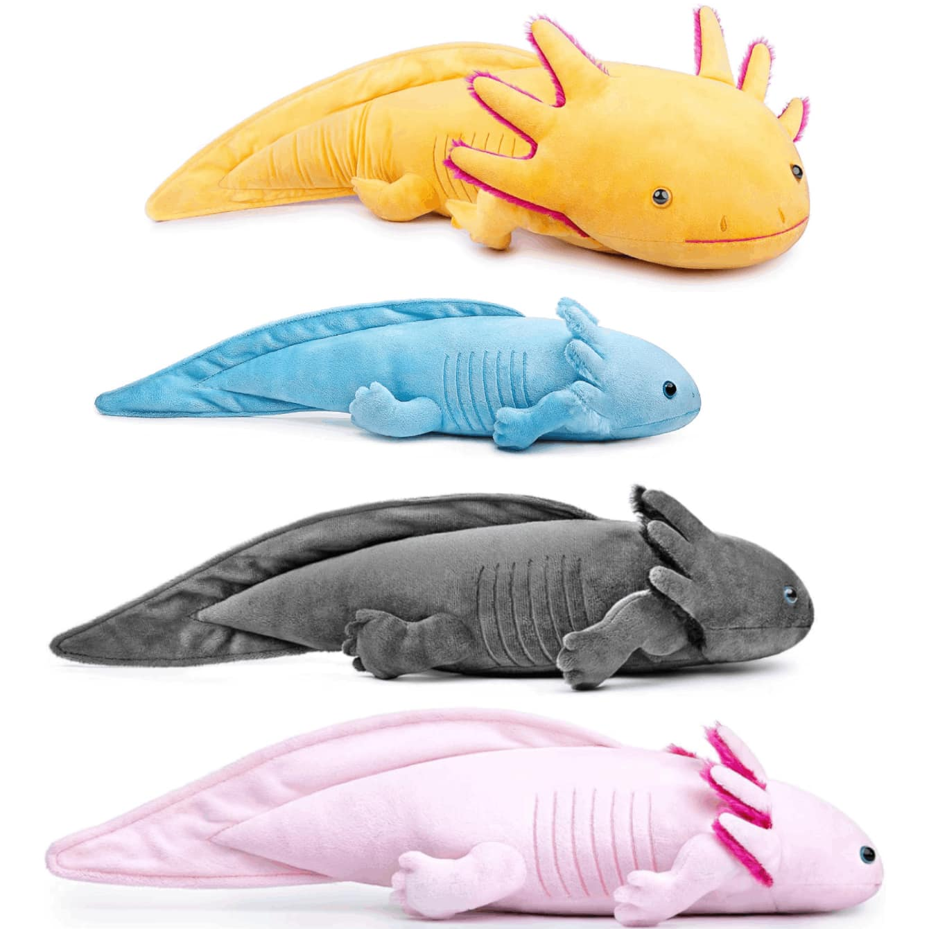 Bolster Pillow Long - Kawaii Colorful Newt Plush Toy Stuffed