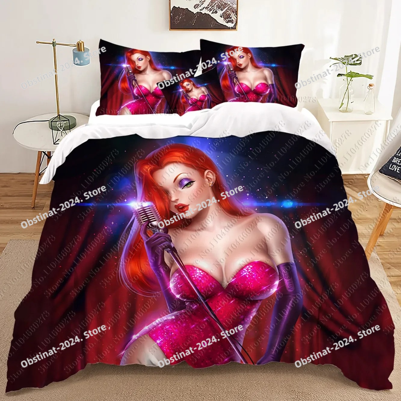 fashion Jessica Rabbit 3D Bedd - Home Textiles Classic Fashion のレビューと価格