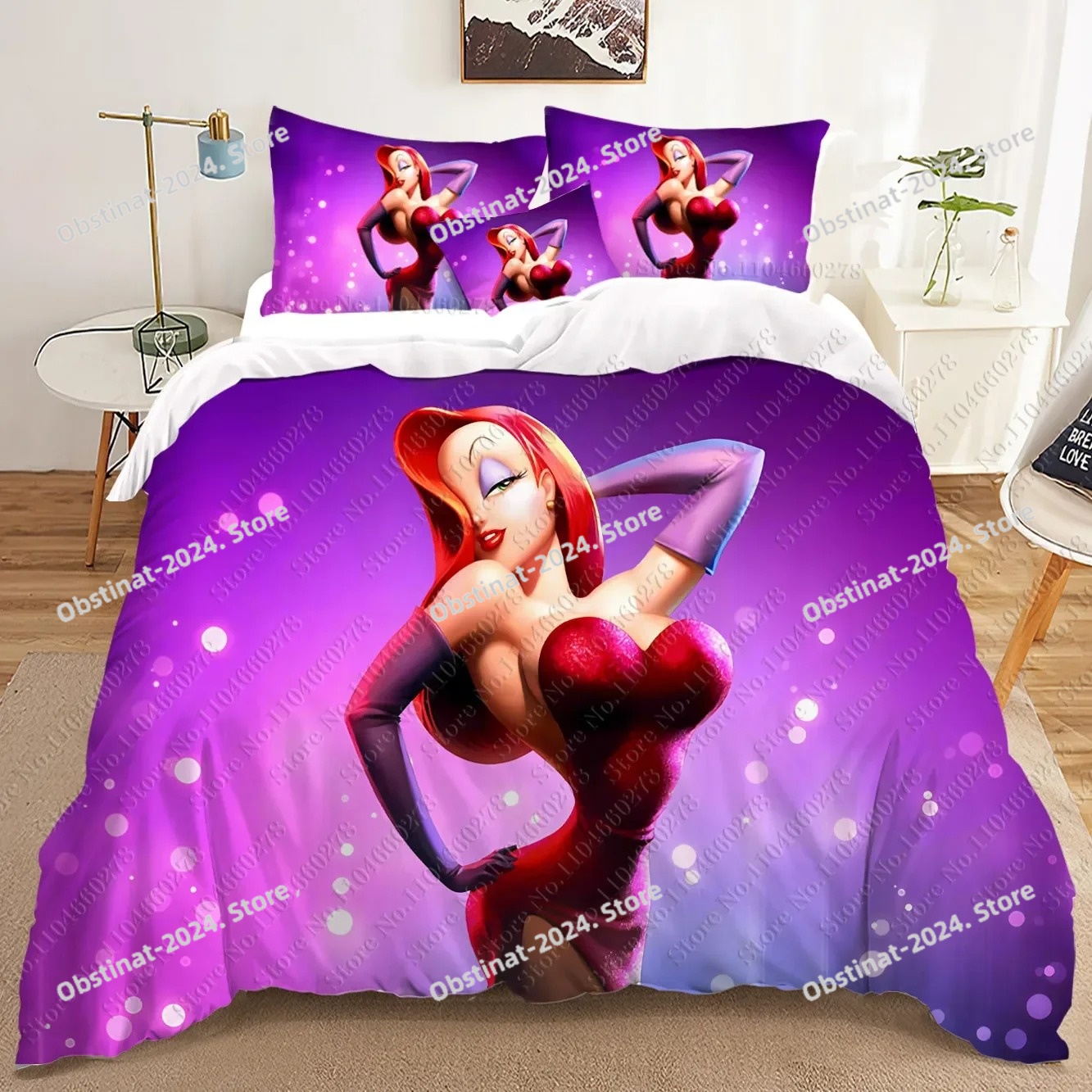 fashion Jessica Rabbit 3D Bedd - Home Textiles Classic Fashion のレビューと価格