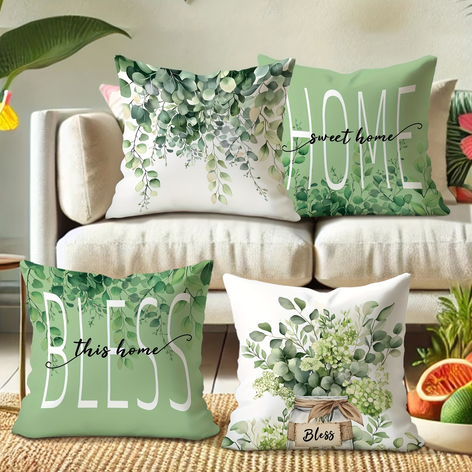 Eucalyptus - Inspired Pillow C - Your Home Textiles のレビューと価格