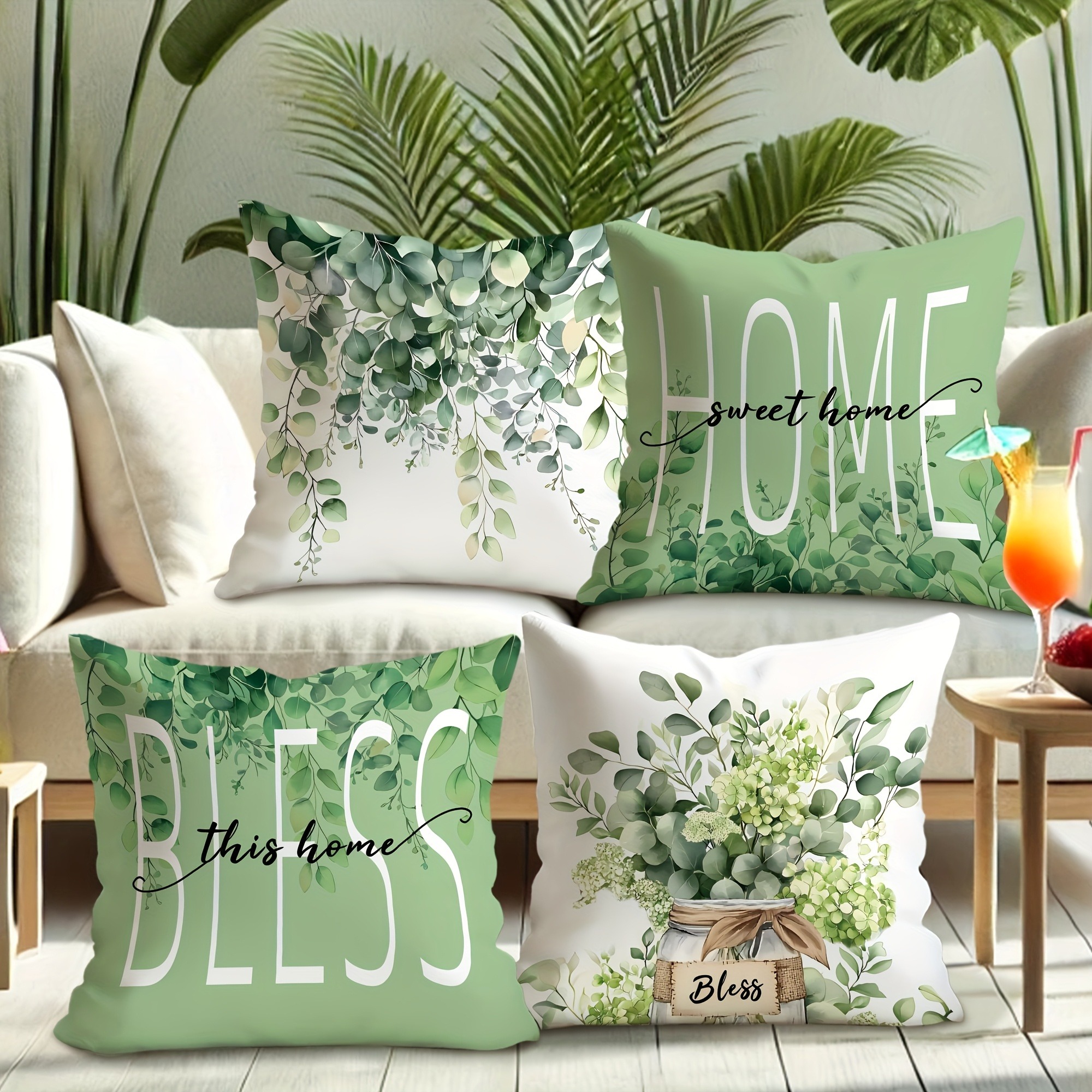 Eucalyptus - Inspired Pillow C - Your Home Textiles のレビューと価格