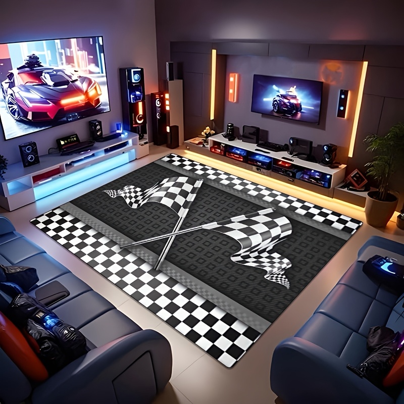 Racing Flag Theme Carpet Cryst - Your Home Textiles のレビューと価格