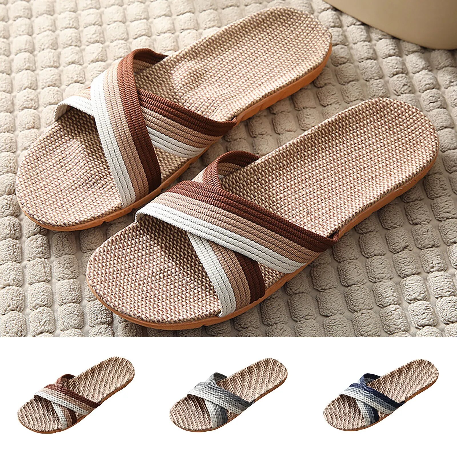 2026 New Linen Slippers for Me - Home And Textiles のレビューと価格