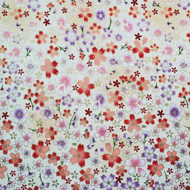 Cotton Gold Foil Printed Fabri - Japanese Home Textiles のレビューと価格