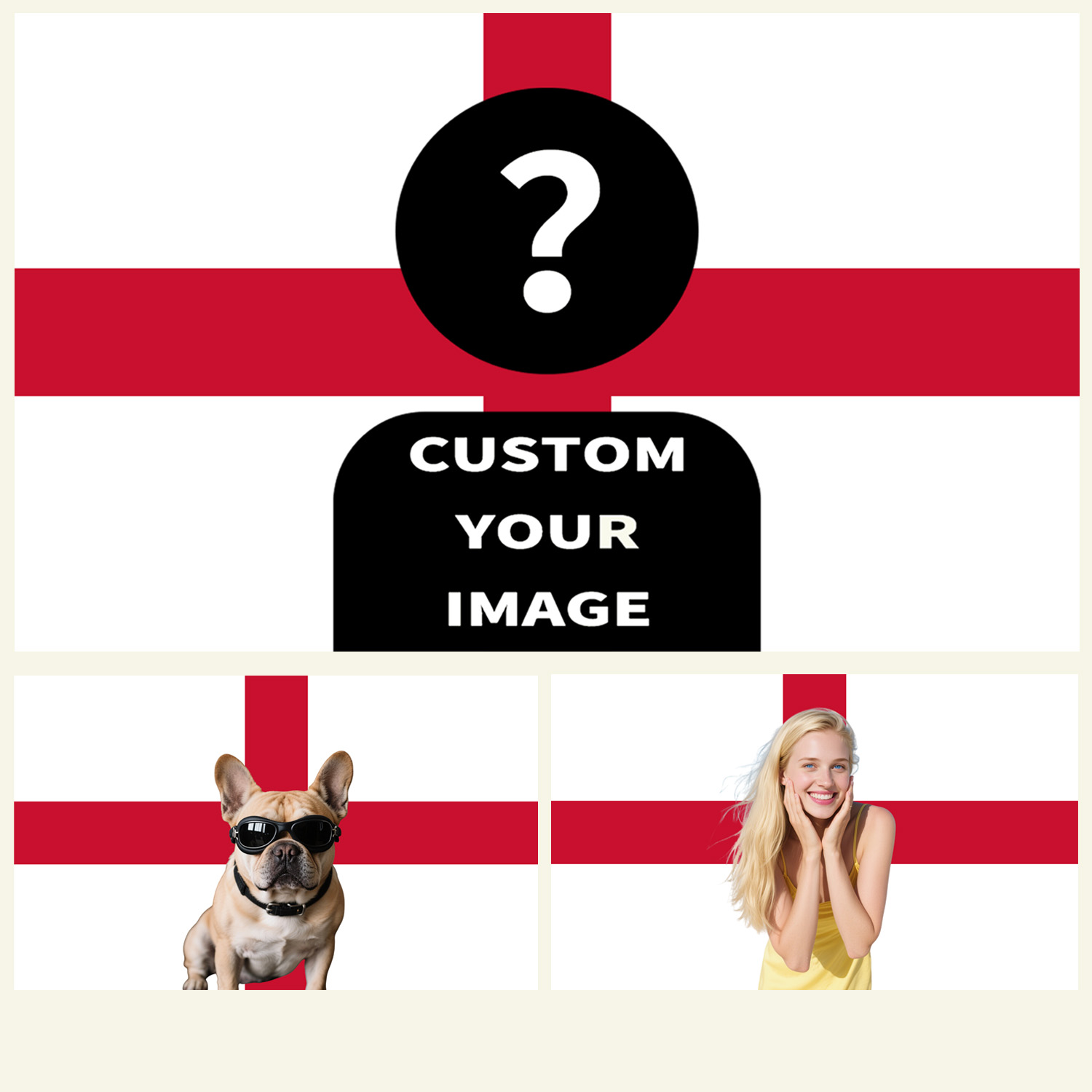 1pc 2D FLAT Personalize Englan - Home And Textiles のレビューと価格