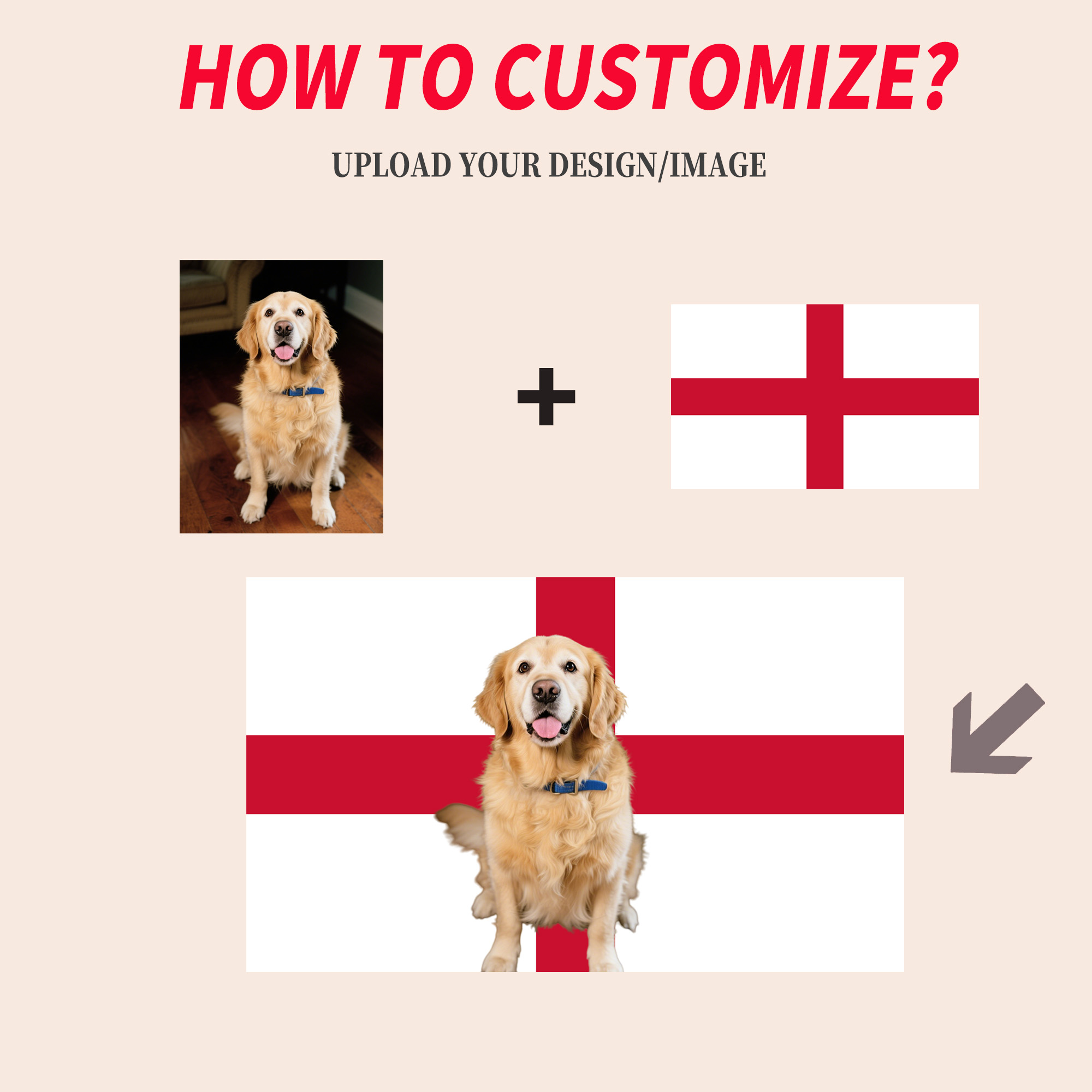 1pc 2D FLAT Personalize Englan - Home And Textiles のレビューと価格