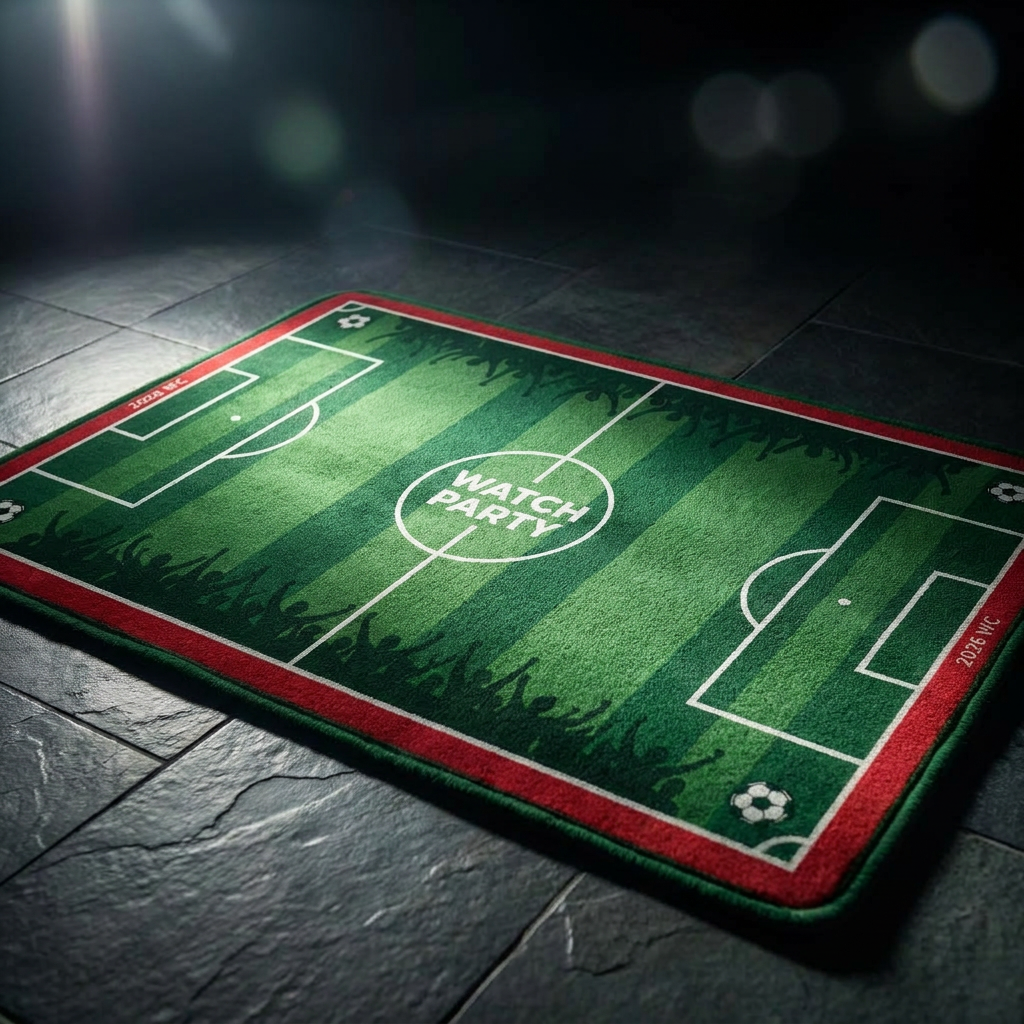 Football Field Pattern floor m - Home And Textiles のレビューと価格