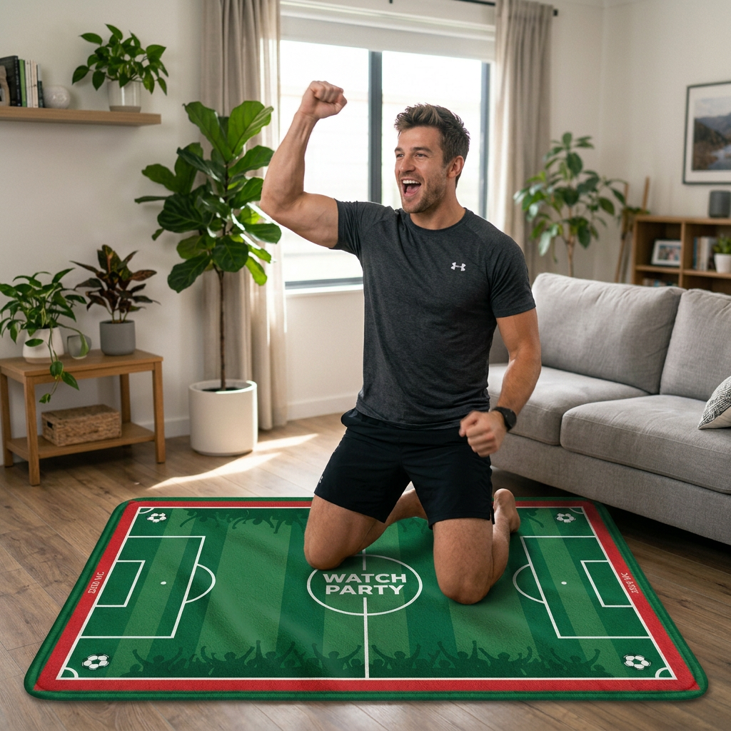 Football Field Pattern floor m - Home And Textiles のレビューと価格
