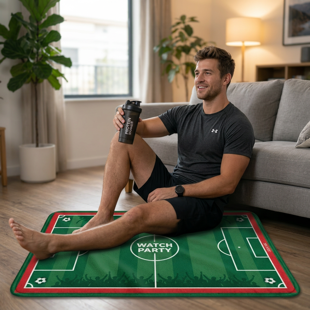 Football Field Pattern floor m - Home And Textiles のレビューと価格