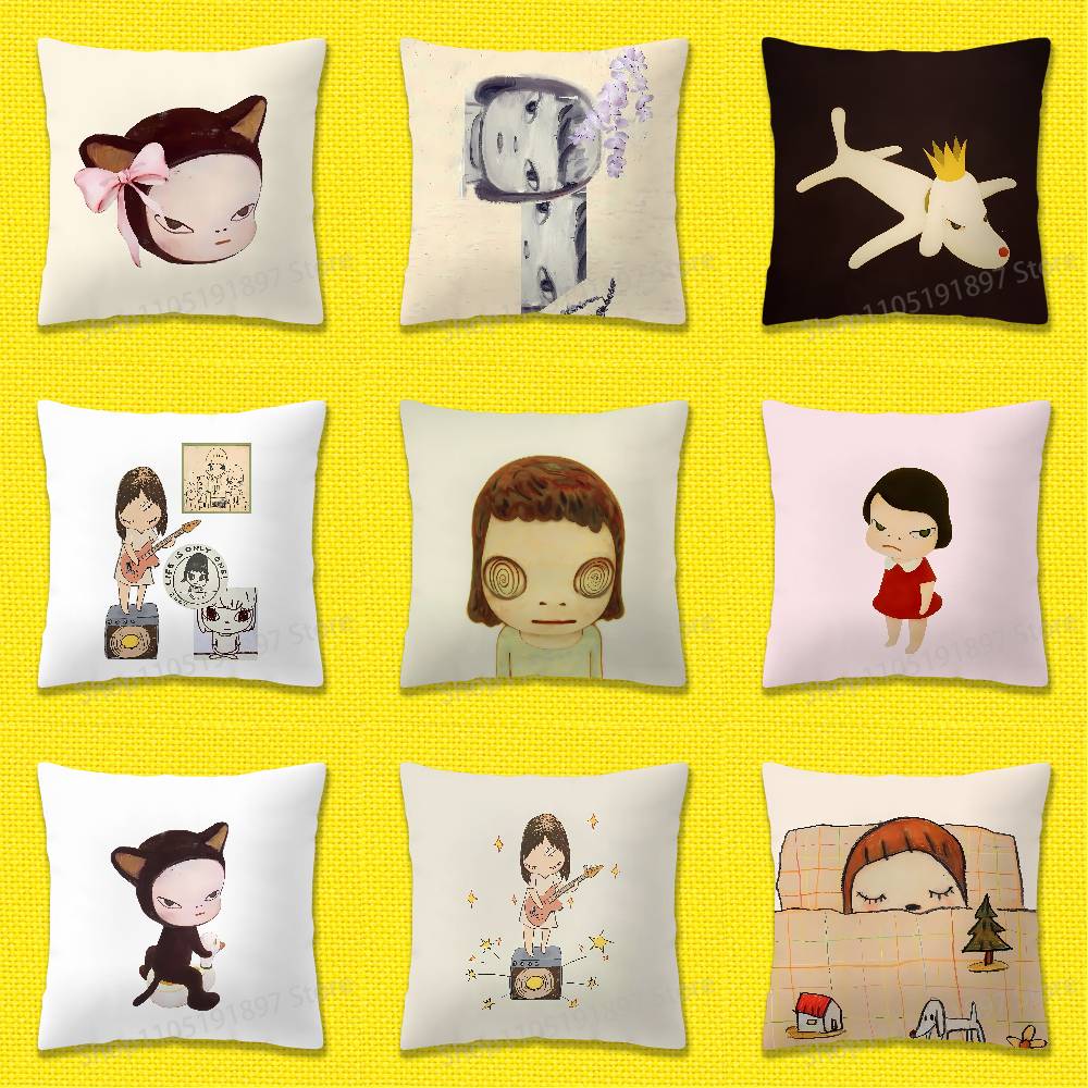 Japanese Girl Y-Yoshitomo Nara - Japanese Home Textiles のレビューと価格