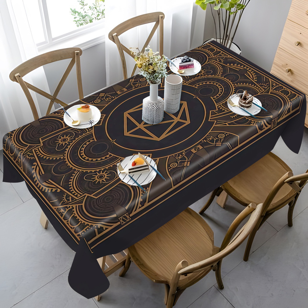 Steampunk Black Golden Gear Pa - Home And Textiles のレビューと価格