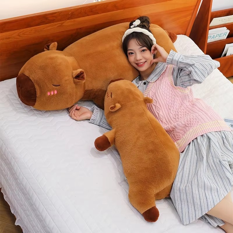 45/65cm Cute Stuffed Capybara  - Bolster Pillow Long のレビューと価格