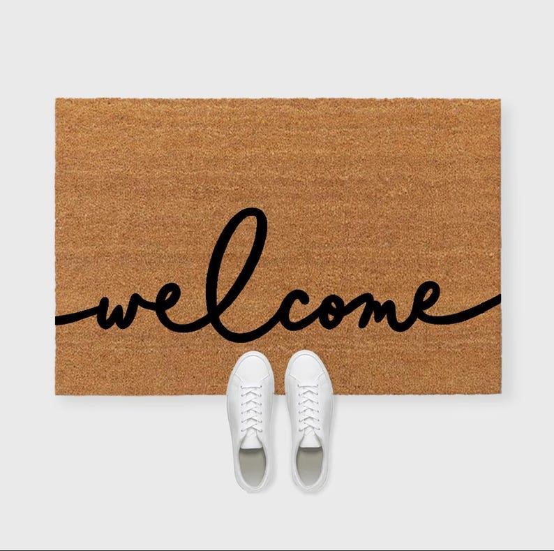 Welcome Doormat Custom Persona - Home Textiles Company のレビューと価格