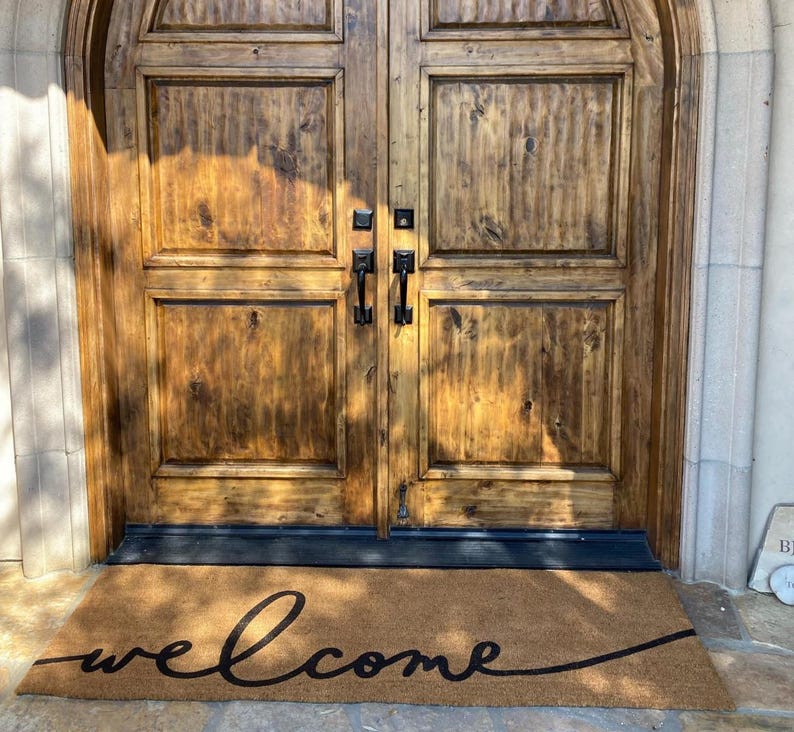 Welcome Doormat Custom Persona - Home Textiles Company のレビューと価格