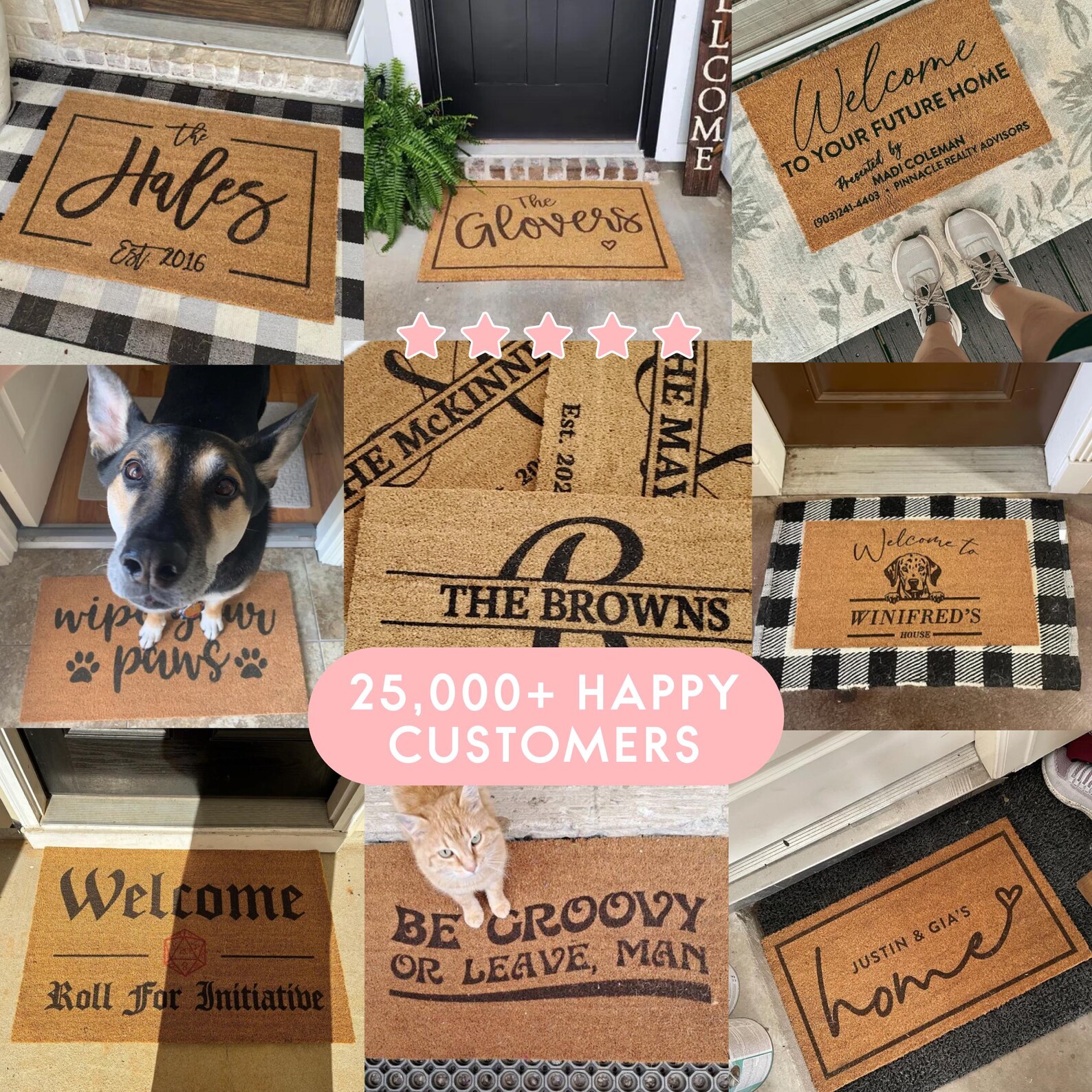 Welcome Doormat Custom Persona - Home Textiles Company のレビューと価格