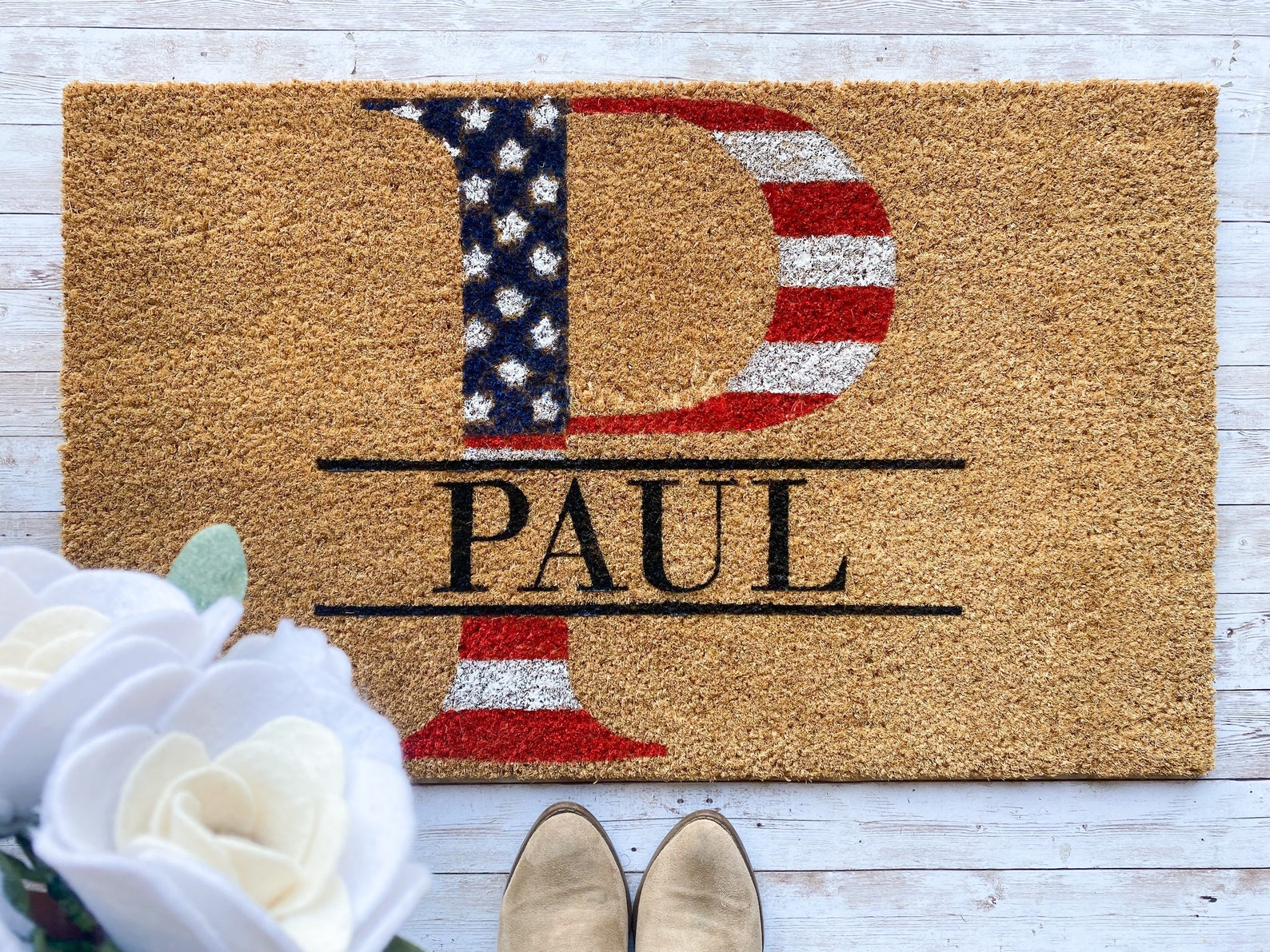 Personalized American Flag Gra - Home Textiles Company のレビューと価格