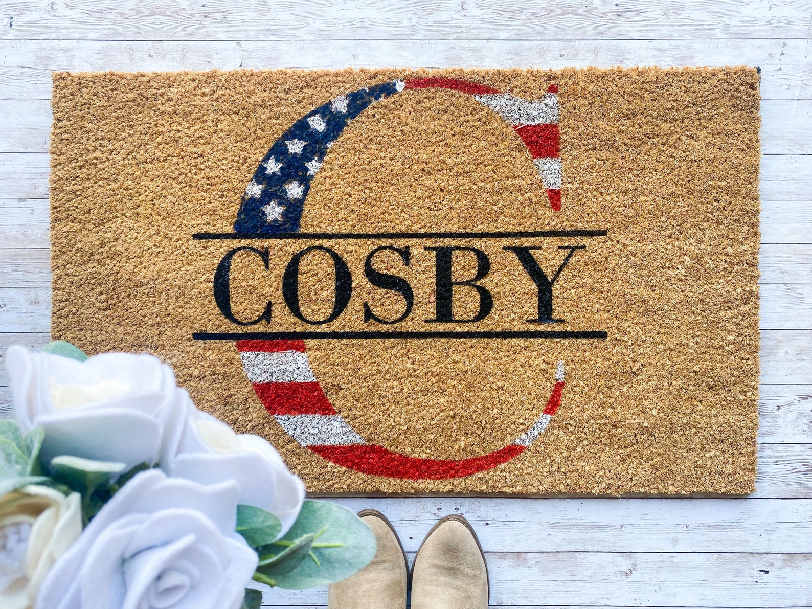 Personalized American Flag Gra - Home Textiles Company のレビューと価格