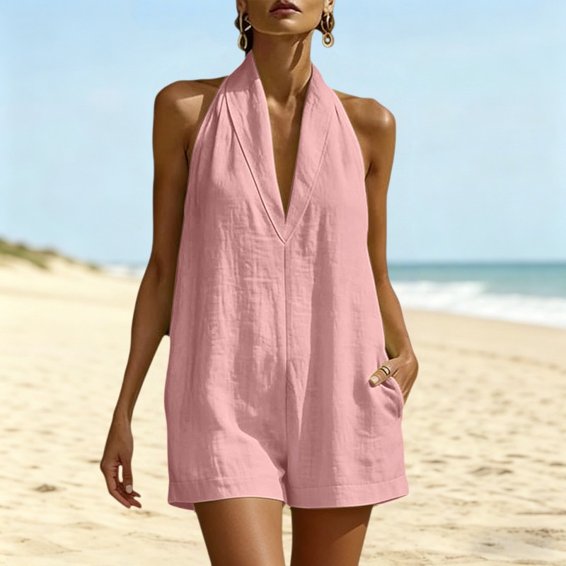 Cotton Linen Romper Women's Su - Quilt Cotton Summer のレビューと価格