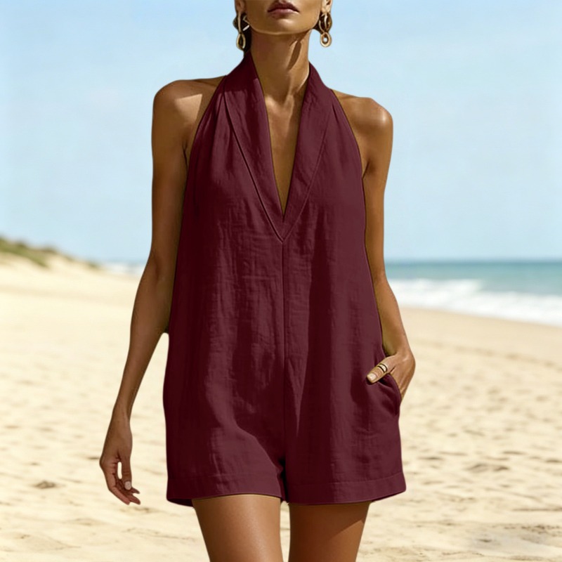 Cotton Linen Romper Women's Su - Quilt Cotton Summer のレビューと価格