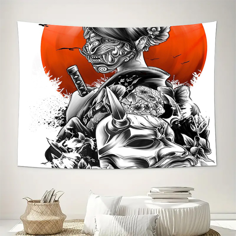 Japanese Samurai Tapestry Wall - Japanese Home Textiles のレビューと価格