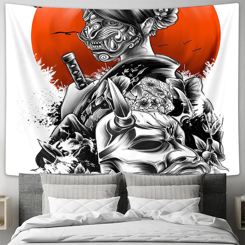 Japanese Samurai Tapestry Wall - Japanese Home Textiles のレビューと価格