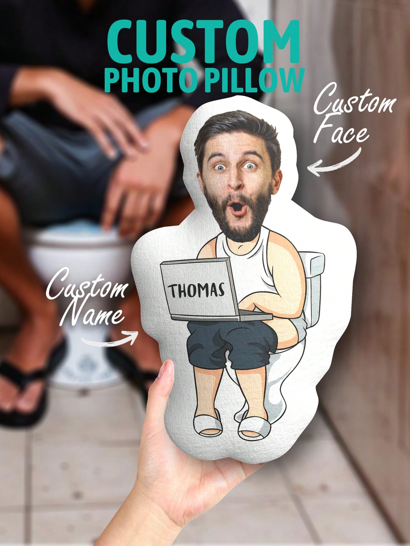 Custom Funny Ugly Face Pillow  - Home And Textiles のレビューと価格