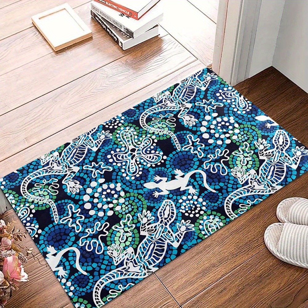 1pc Blue Style Square Rug Deco - Your Home Textiles のレビューと価格