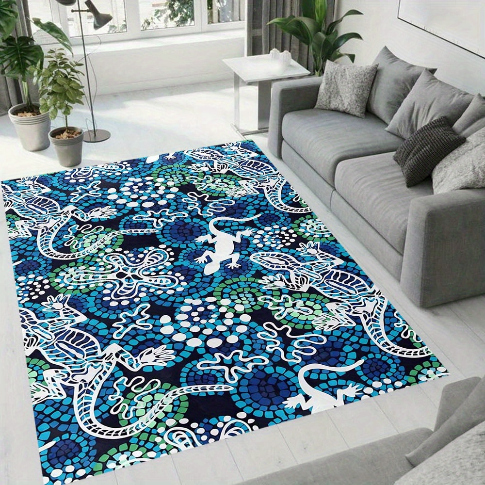 1pc Blue Style Square Rug Deco - Your Home Textiles のレビューと価格
