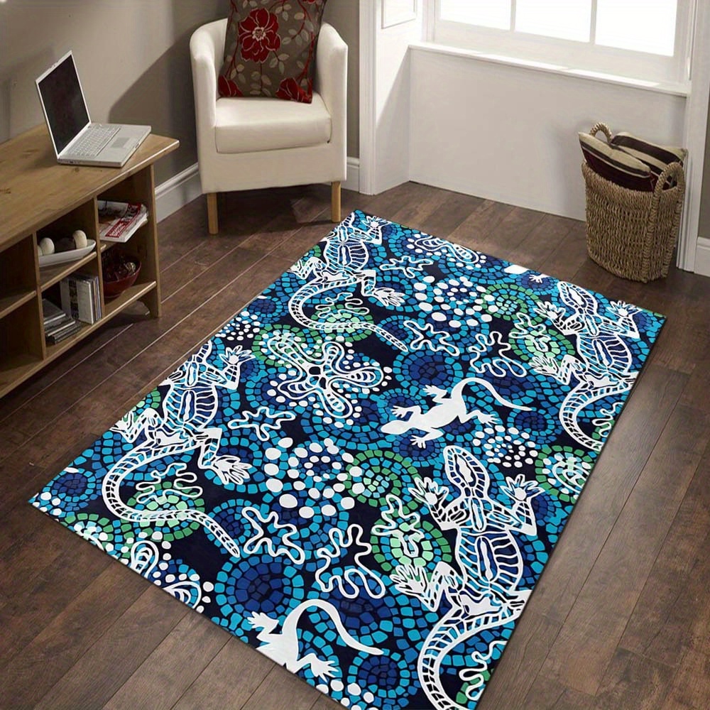 1pc Blue Style Square Rug Deco - Your Home Textiles のレビューと価格